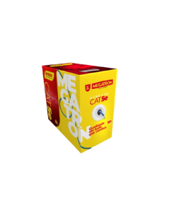 CABO DE REDE LAN CAT5E 100% COBRE ANATEL 305MTS 4P CMX 24AWG BRANCO - MEGATRON