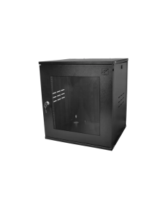 CAIXA ORGANIZADORA RACK METALICA 12U A565 X L500 X P400 COM 2 CHAVES PRETO