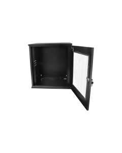 CAIXA ORGANIZADORA RACK METALICA 12U X 570 A565 X L500 X P570 COM 2 CHAVES PRETO