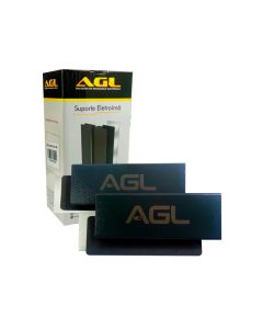 Suporte Fechadura Eletroímã PV sem Puxador Preta - AGL