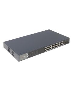 Switch 24 Portas Poe Gigabit + 2 Portas SFP Fibra Óptica Gerência de Topologia de Rede Watchdog POE Hikvision DS-3E1526P-SI